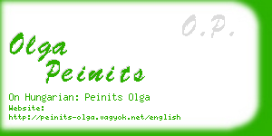 olga peinits business card